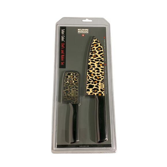 Kuhn Rikon Switzerland Chef’s & Nakiri Knife Set Safari Color 2-pc - Picture 1 of 3